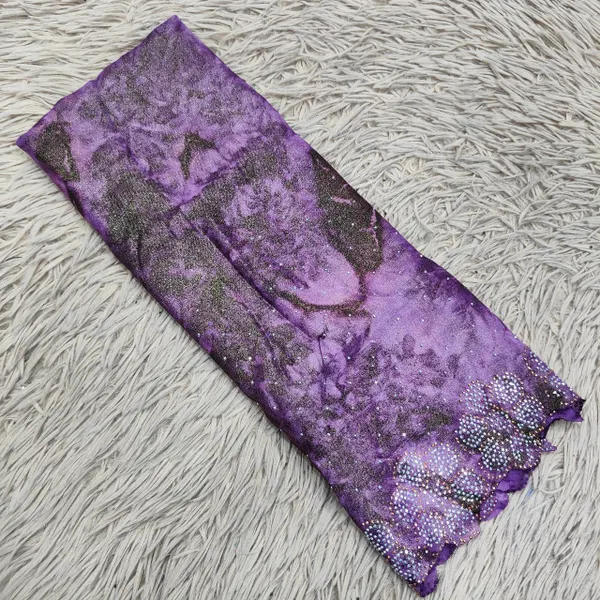 Premium Shimmer Chiffon Hijab with Siroski Stone Work | HJ14